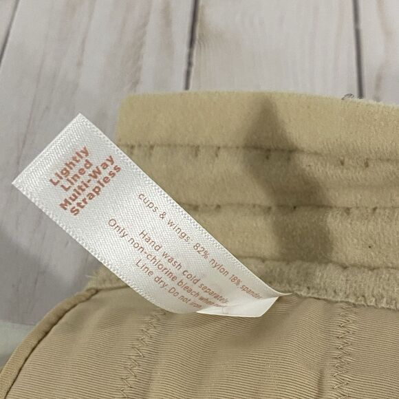 NEW Cacique 44F Nude Lightly Lined Strapless Multi-way Bra BEIGE Nwt - Picture 6 of 6